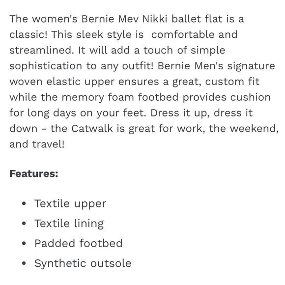 NIB Bernie Mev 39 Nikki Stretchy Knit Comfort Ballet Flats Nude Silver - Picture 10 of 10